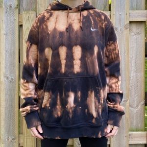 Nike Custom Bleach Tie-dye Hoodie Sweatshirt